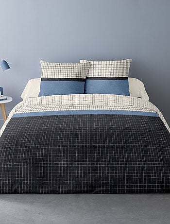 Housse de couette 240x220 HUGO + 2 taies en percale de coton 76fils