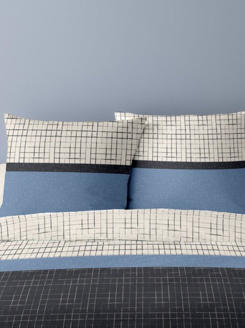 Housse de couette 240x220 HUGO + 2 taies en percale de coton 76fils - Kiabi Housse de couette 240x220 HUGO + 2 taies en percale de coton 76fils - Kiabi