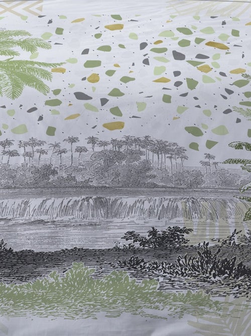 Housse de couette 240x220 Jersey + 2 taies coton 42 fils - Kiabi