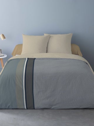 Housse de couette 240x220 JIRO + 2 taies matière Polaire