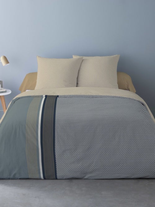 Housse de couette 240x220 JIRO + 2 taies matière Polaire - Kiabi