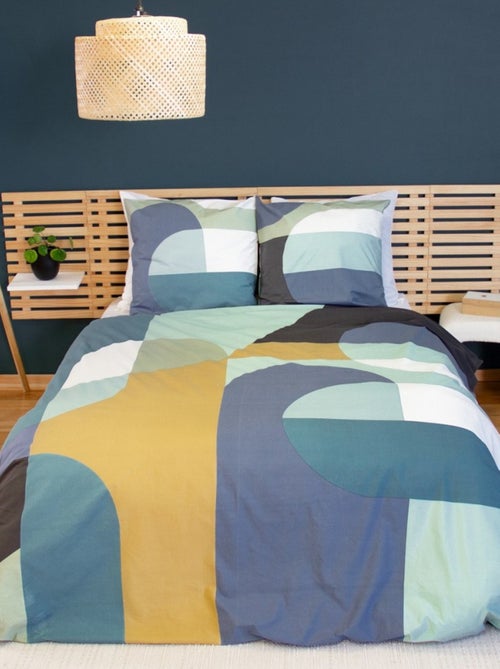 Housse de couette 240x220 JOELE + 2 taies 100% coton 57 fils/cm2 - Kiabi