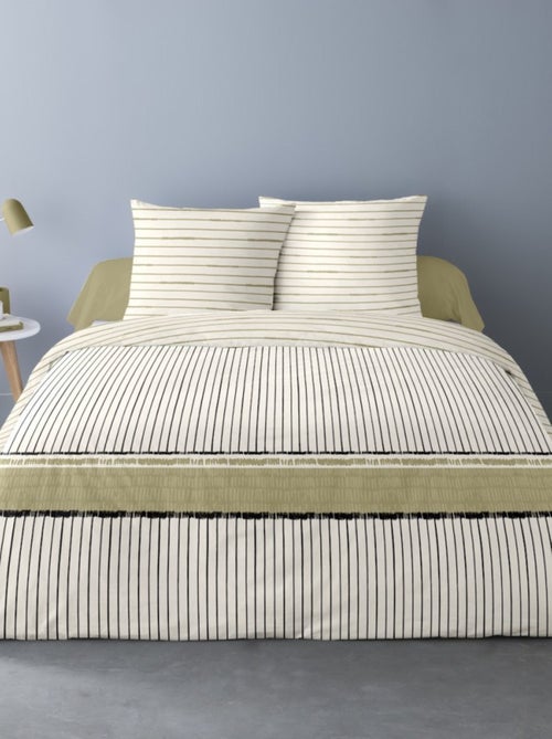 Housse de couette 240x220 KAITO + 2 taies 100% coton - Kiabi