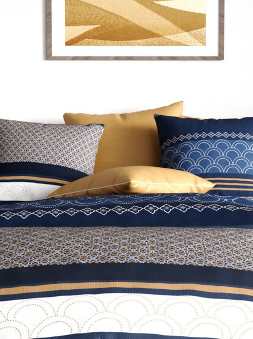 Housse de couette 240x220 KALYPSO + 2 taies coton 57 fils - Kiabi