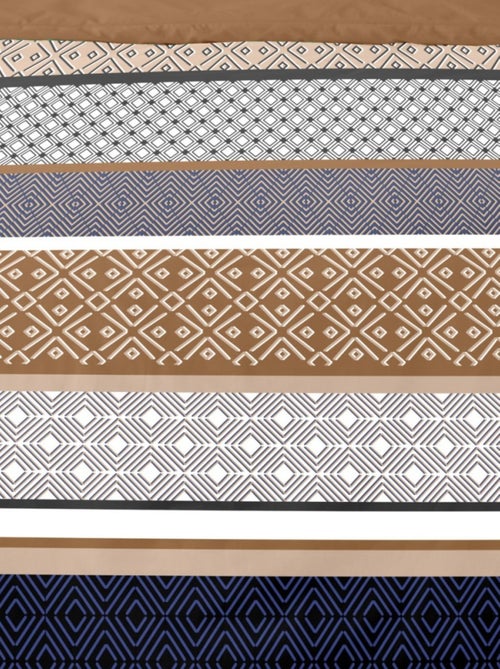 Housse de couette 240x220 LOGAN + 2 taies Percale de coton - Kiabi