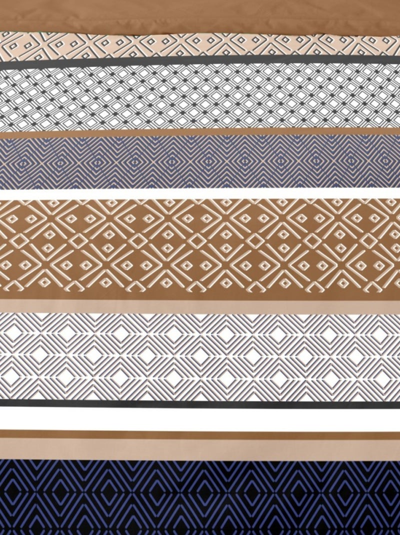 Housse de couette 240x220 LOGAN + 2 taies Percale de coton Multicolore - Kiabi