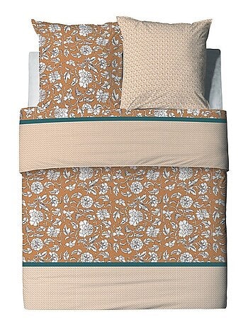 Housse de couette 240x220 Loni + 2 taies coton 57 fils