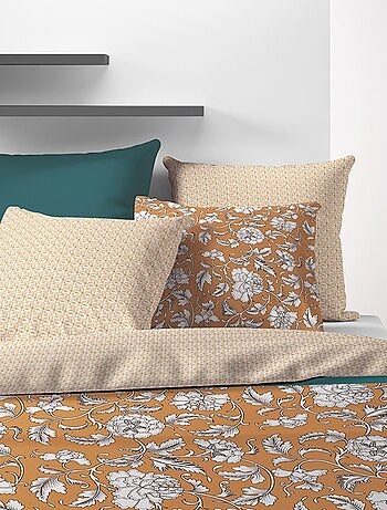 Housse de couette 240x220 Loni + 2 taies coton 57 fils