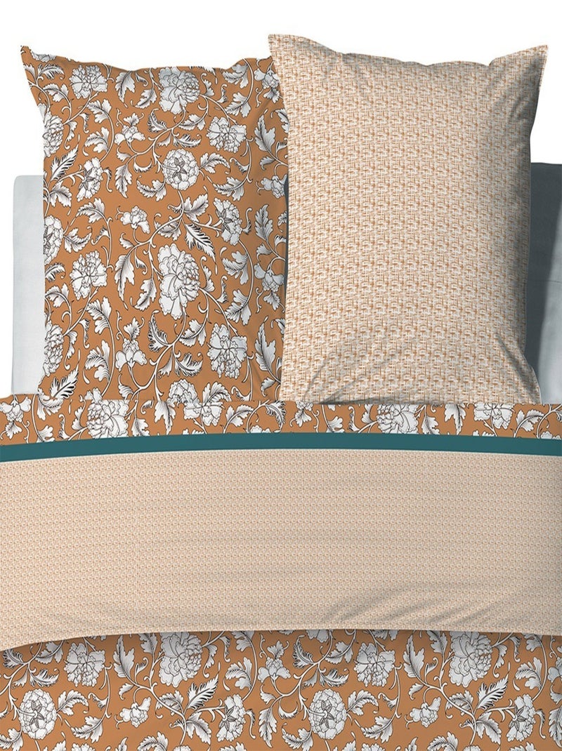 Housse de couette 240x220 Loni + 2 taies coton 57 fils Jaune - Kiabi