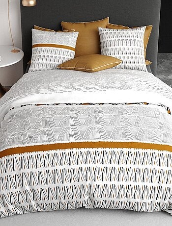 Housse de couette 240x220 LOUXOR + 2 taies coton 57 fils
