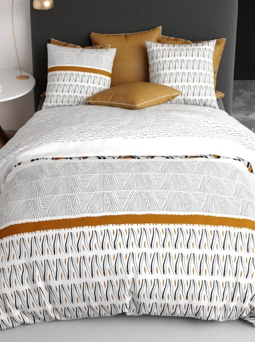 Housse de couette 240x220 LOUXOR + 2 taies coton 57 fils - Kiabi