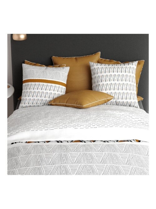 Housse de couette 240x220 LOUXOR + 2 taies coton 57 fils - Kiabi