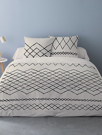 Housse de couette 240x220 MEHDI + 2 taies 100% coton