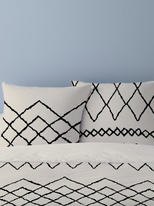 Housse de couette 240x220 MEHDI + 2 taies 100% coton - Kiabi Housse de couette 240x220 MEHDI + 2 taies 100% coton - Kiabi