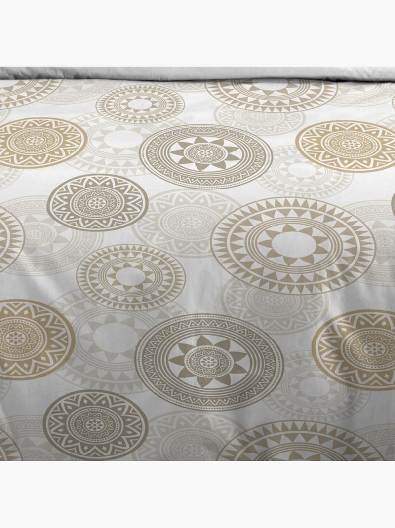 Housse de couette 240x220 MEKONG + 2 taies 100% microfibre Beige - Kiabi