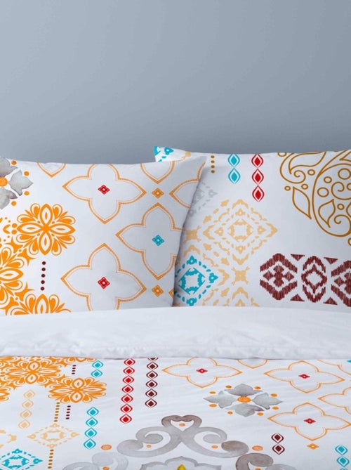 Housse de couette 240x220 MELOS + 2 taies coton 42 fils - Kiabi Housse de couette 240x220 MELOS + 2 taies coton 42 fils - Kiabi