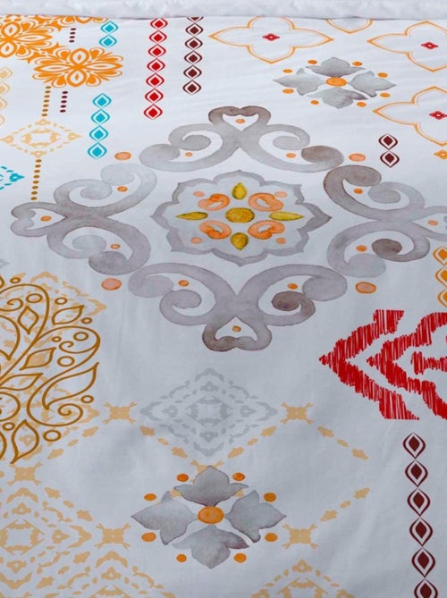 Housse de couette 240x220 MELOS + 2 taies coton 42 fils - Kiabi Housse de couette 240x220 MELOS + 2 taies coton 42 fils - Kiabi