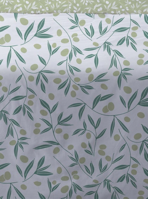 Housse de couette 240x220 Misaki vert + 2 taies - Kiabi Housse de couette 240x220 Misaki vert + 2 taies - Kiabi