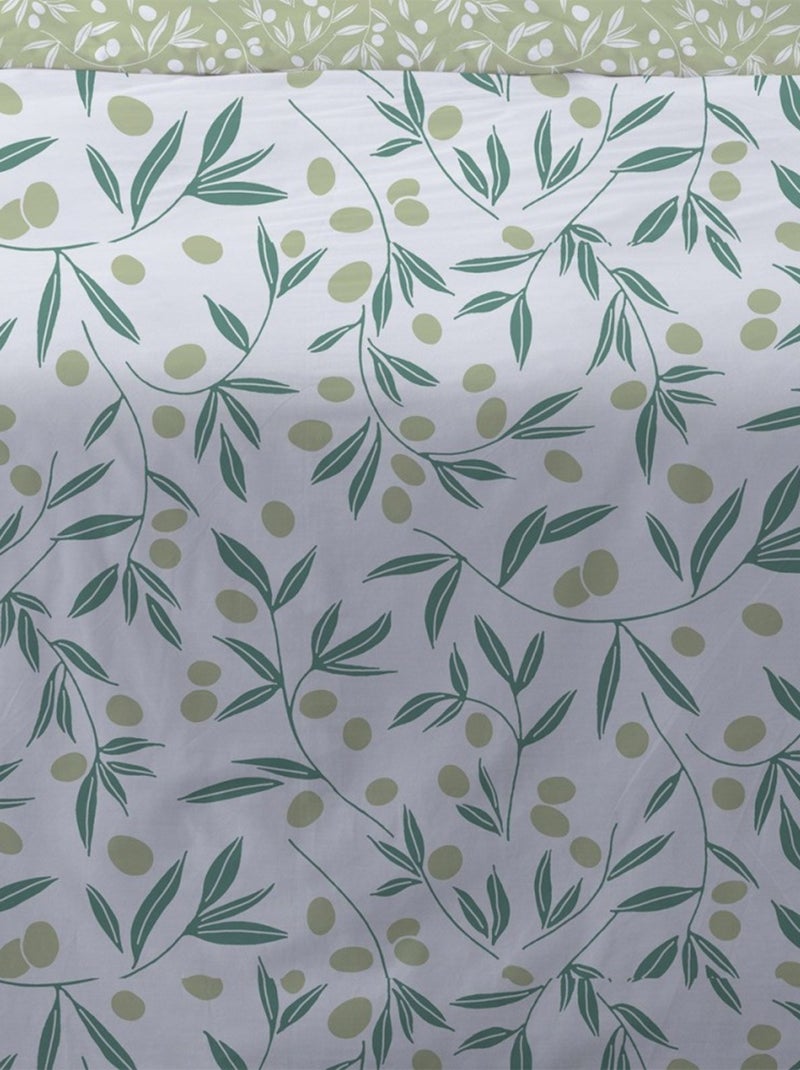 Housse de couette 240x220 Misaki vert + 2 taies Vert - Kiabi