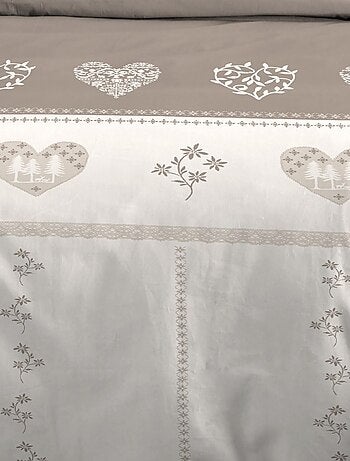 Housse de couette 240x220 MODANE NATUREL + 2 taies coton 57 fils