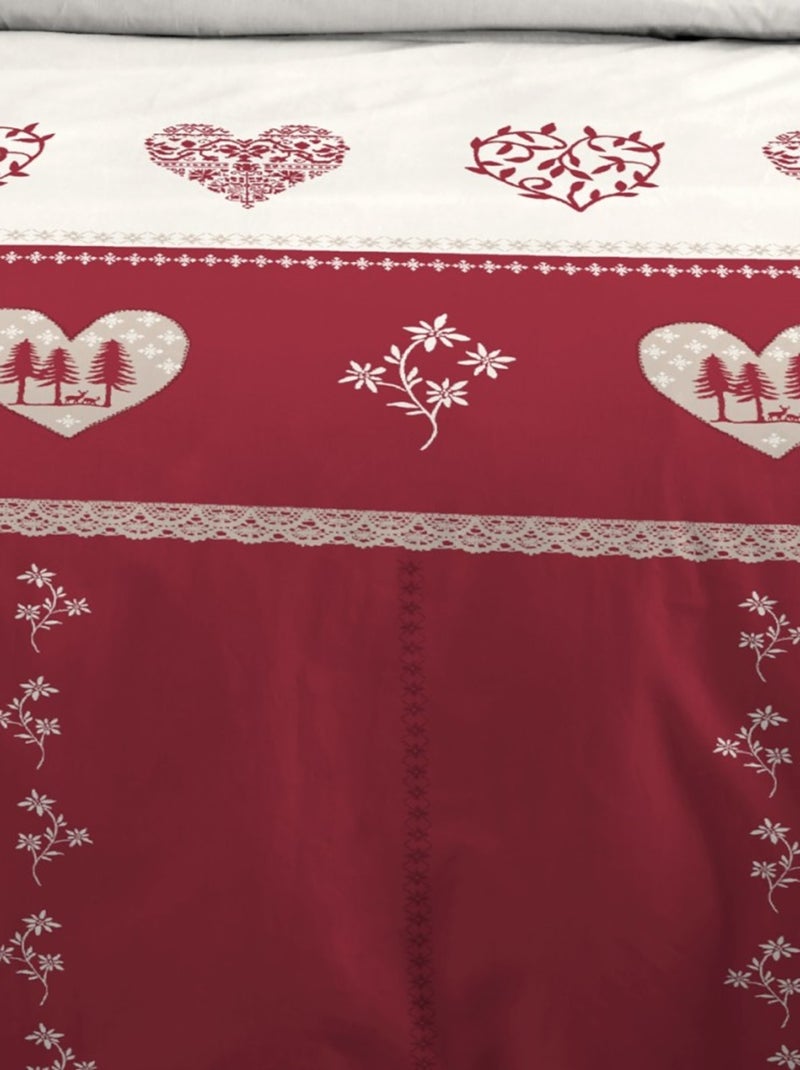 Housse de couette 240x220 MODANE ROUGE + 2 taies coton 57 fils Rouge - Kiabi
