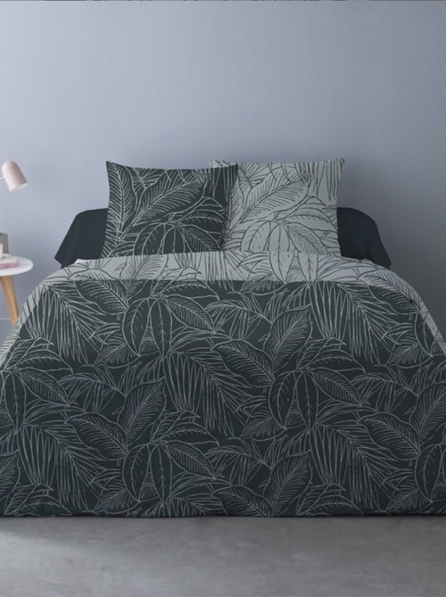 Housse de couette 240x220 Monti gris + 2 taies - Kiabi