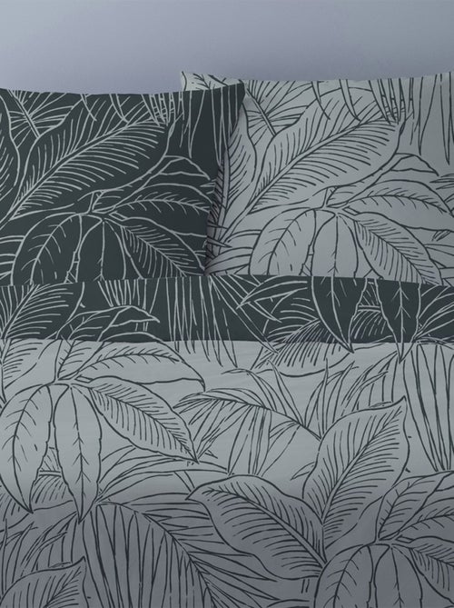 Housse de couette 240x220 Monti gris + 2 taies - Kiabi