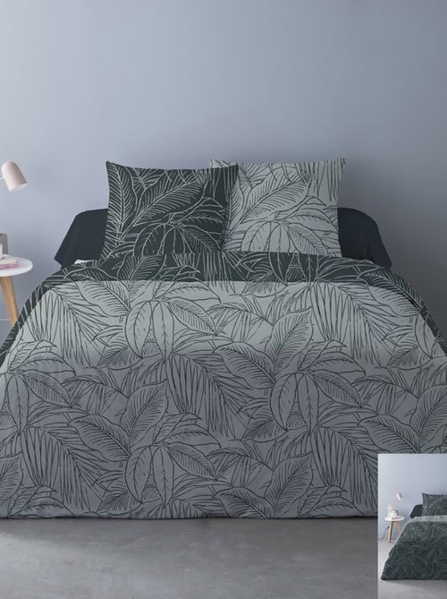 Housse de couette 240x220 Monti gris + 2 taies - Kiabi