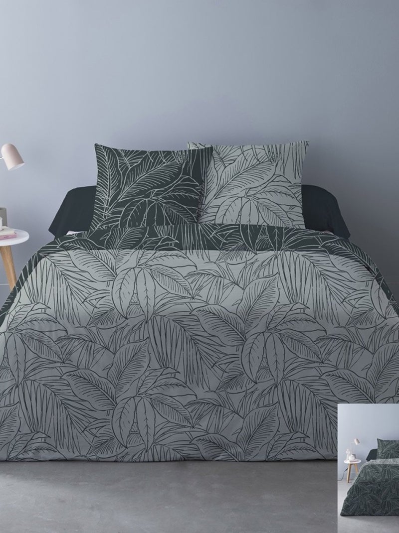 Housse de couette 240x220 Monti gris + 2 taies Gris - Kiabi