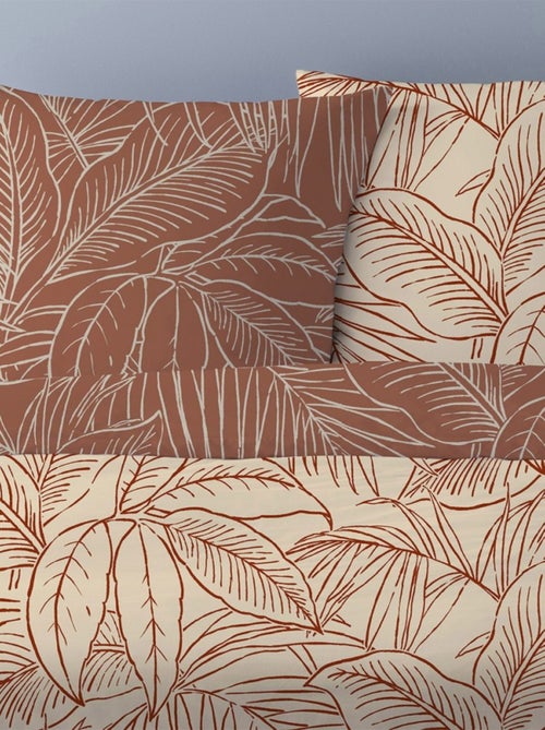 Housse de couette 240x220 Monti orange + 2 taies - Kiabi