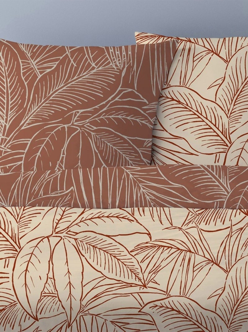 Housse de couette 240x220 Monti orange + 2 taies Orange - Kiabi