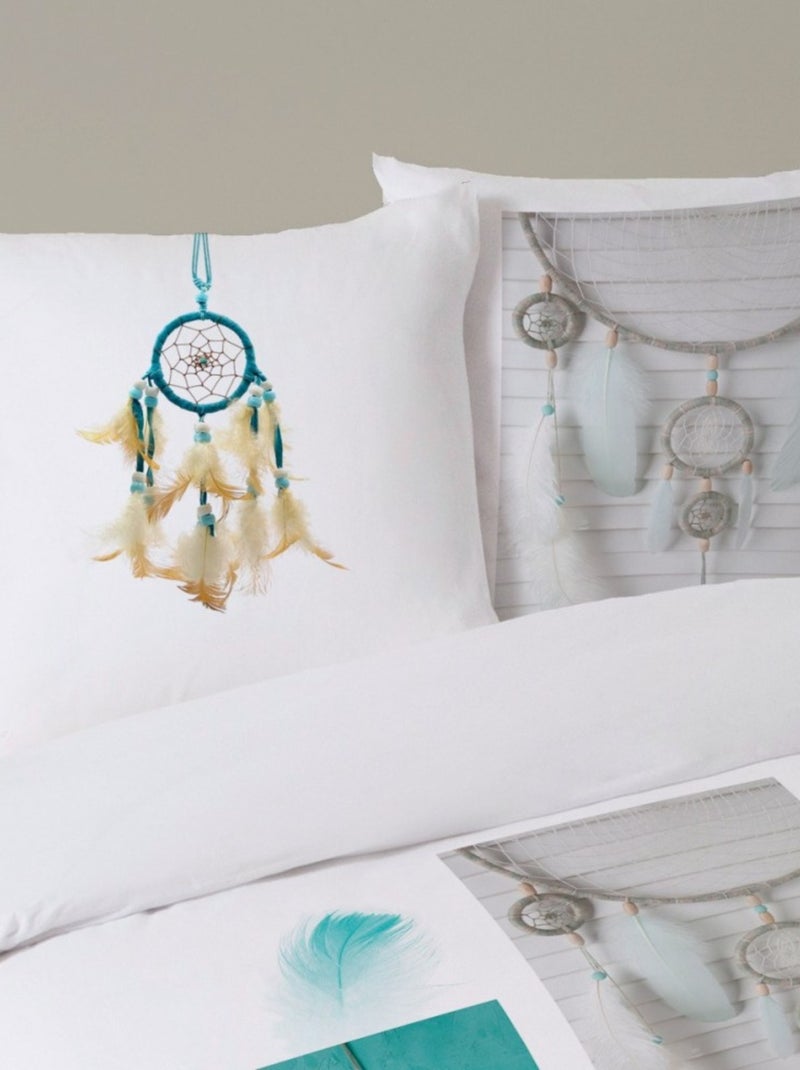Housse de couette 240x220 NAVAJO + 2 taies 100% coton Blanc - Kiabi