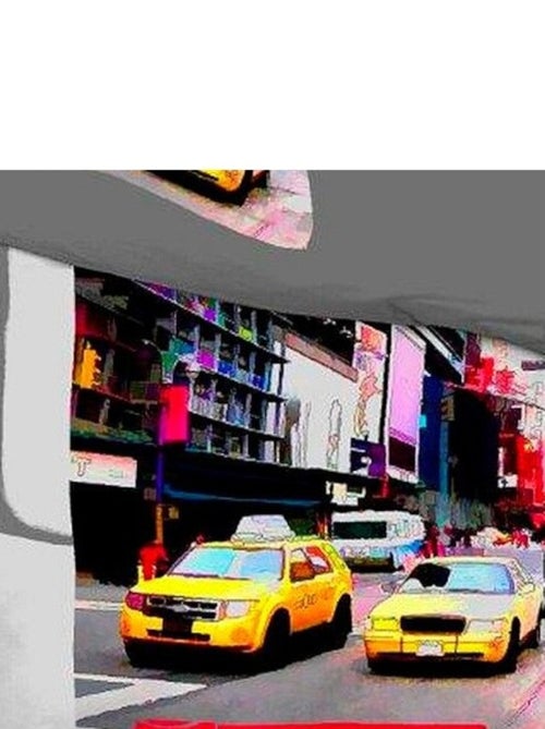 Housse de couette 240x220 NEW YORK CAB + 2 taies 100% coton - Kiabi