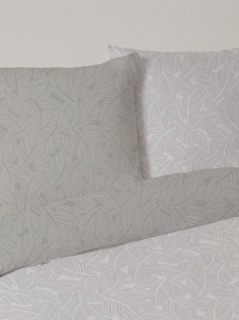 Housse de couette 240x220 NIORT + 2 taies 100% coton Beige - Kiabi