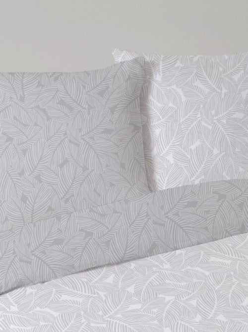 Housse de couette 240x220 NIORT GREY + 2 taies 100% coton - Kiabi Housse de couette 240x220 NIORT GREY + 2 taies 100% coton - Kiabi
