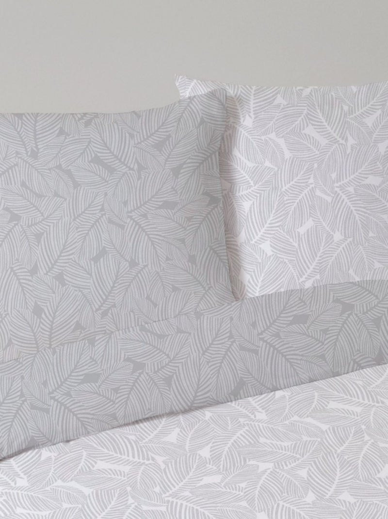 Housse de couette 240x220 NIORT GREY + 2 taies 100% coton Gris - Kiabi