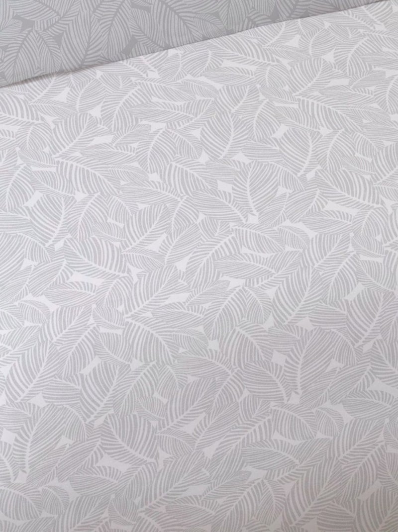 Housse de couette 240x220 NIORT GREY + 2 taies 100% coton Gris - Kiabi