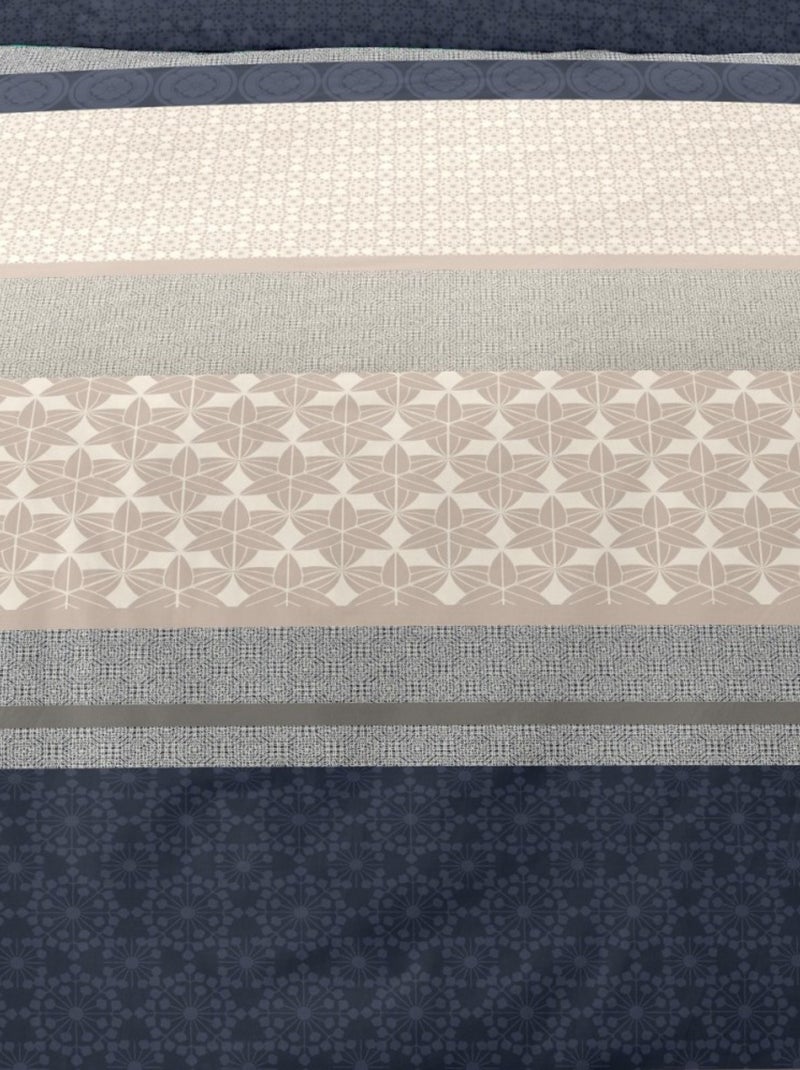 Housse de couette 240x220 NOA + 2 taies matière Polaire Bleu - Kiabi
