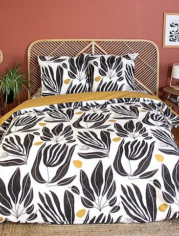 Housse de couette 240x220 NOLIE + 2 taies 100% coton 57 fils/cm2
