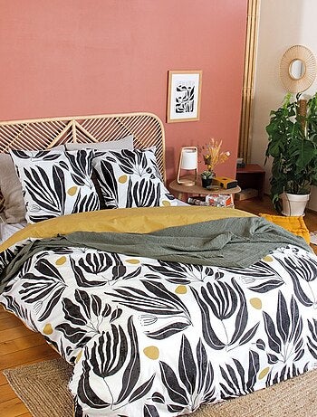 Housse de couette 240x220 NOLIE + 2 taies 100% coton 57 fils/cm2