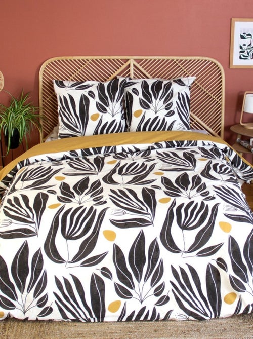 Housse de couette 240x220 NOLIE + 2 taies 100% coton 57 fils/cm2 - Kiabi