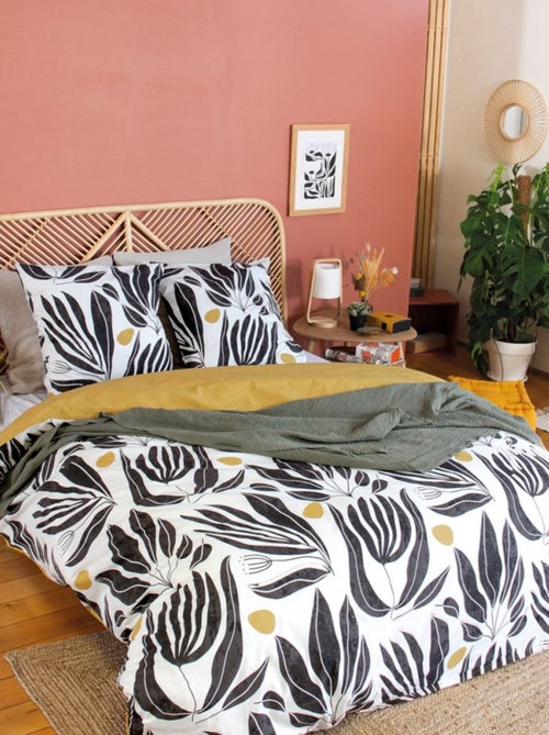 Housse de couette 240x220 NOLIE + 2 taies 100% coton 57 fils/cm2 - Kiabi