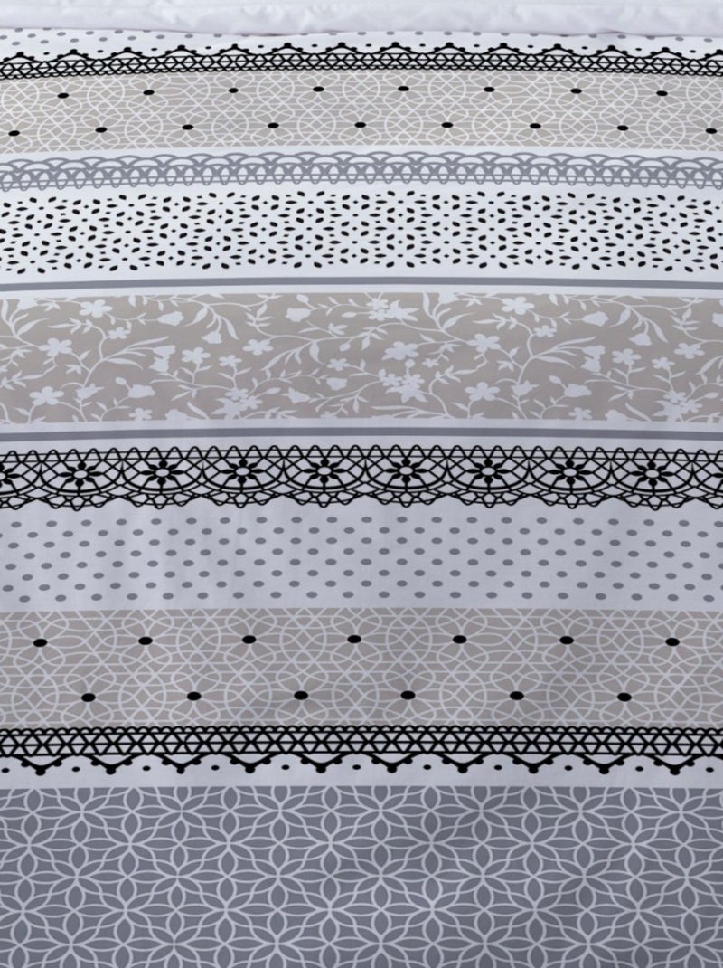 Housse de couette 240x220 OLGA + 2 taies 100% coton Blanc - Kiabi