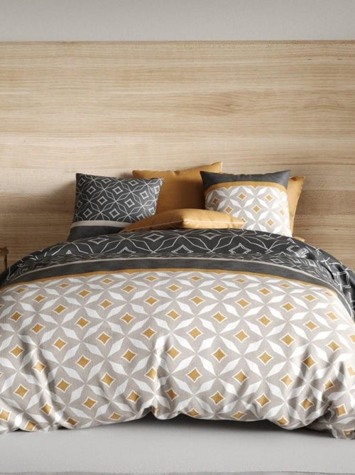 Housse de couette 240x220 Ota + 2 taies 100% coton 57 fils - Kiabi