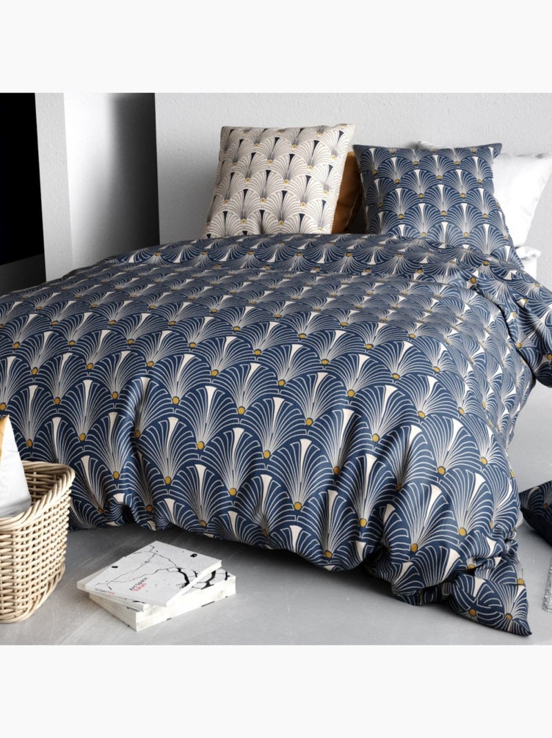 Housse de couette 240x220 PAON + 2 taies coton 57 fils Gris - Kiabi