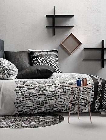 Housse de couette 240x220 PAVAGE + 2 taies coton 57 fils