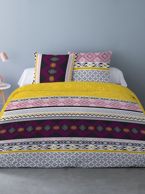 Housse de couette 240x220 RAZO + 2 taies 100% coton - Kiabi