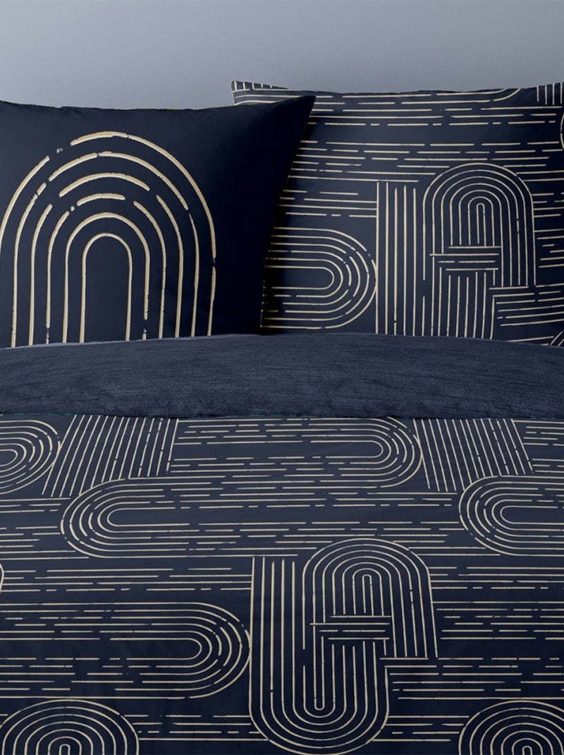 Housse de couette 240x220 Remi + 2 taies Bleu - Kiabi