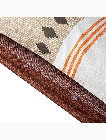 Housse de couette 240x220 RHODA + 2 taies Percale de coton