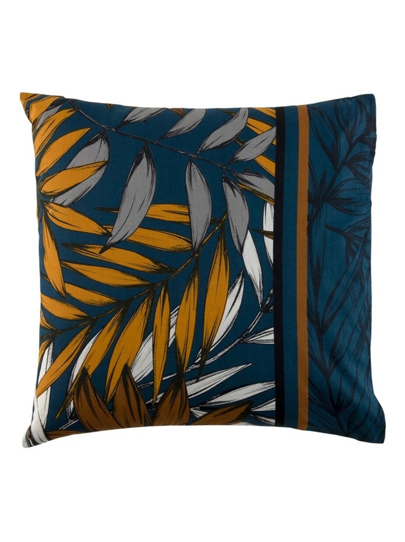 Housse de couette 240x220 SALVA + 2 taies coton 57 fils Bleu - Kiabi